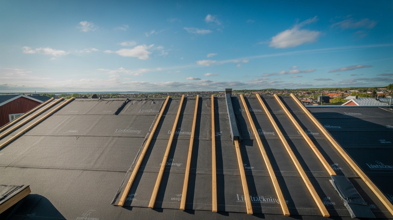 byta garagetak med papptak