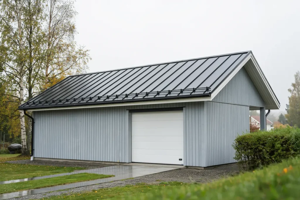 renovering av garagetak med nytt ytskikt i vagnh rad